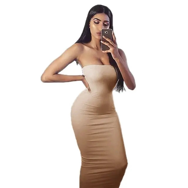 Strapless Long Elegant Dress - GLR SHOPPING