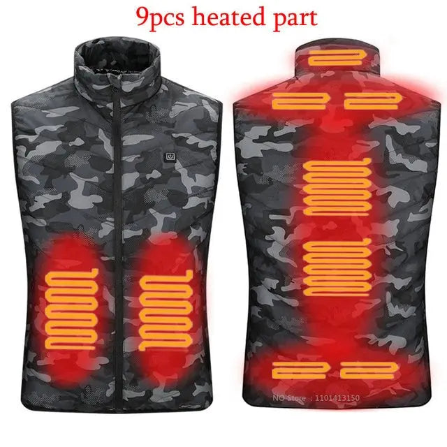 Camouflage Heating Vest - GLR SHOPPING