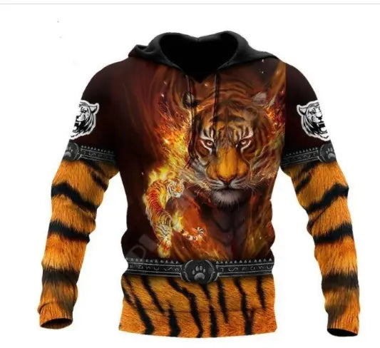 Lion - White Tiger Hoodies - GLR SHOPPING