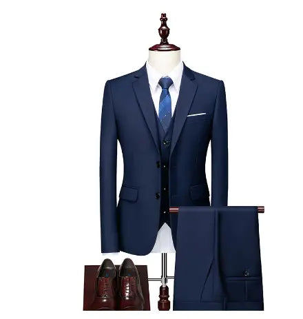 Pure Color Men's Business Suit - GLR SHOPPING