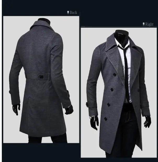 Men's Long Trench Coat - GLR SHOPPING