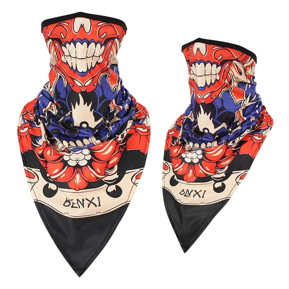 Men Girl Breathable Sport Red Skull Bandana Scary Face Ski Triangle Scarf Fishing Hiking Running Neck Gaiter Cover Headband Thin - GLR SHOPPING
