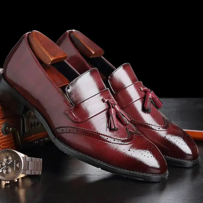 Classic Leather Tassel Loafers - GLR SHOPPING