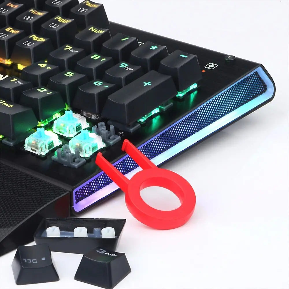 Redragon ARYAMAN K569RGB Backlit Game console keyboard 104-key mechanical keyboard with wrist rest blue switch - GLR SHOPPING