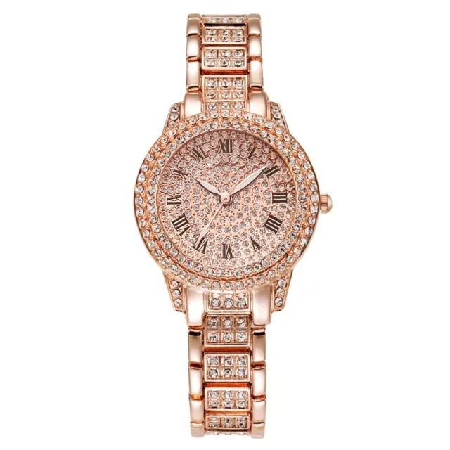 Diamond Crystals Watch and Bracelet Set - GLR SHOPPING