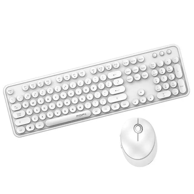 Wireless Candy Color Round Keycap Keyboard Set - GLR SHOPPING