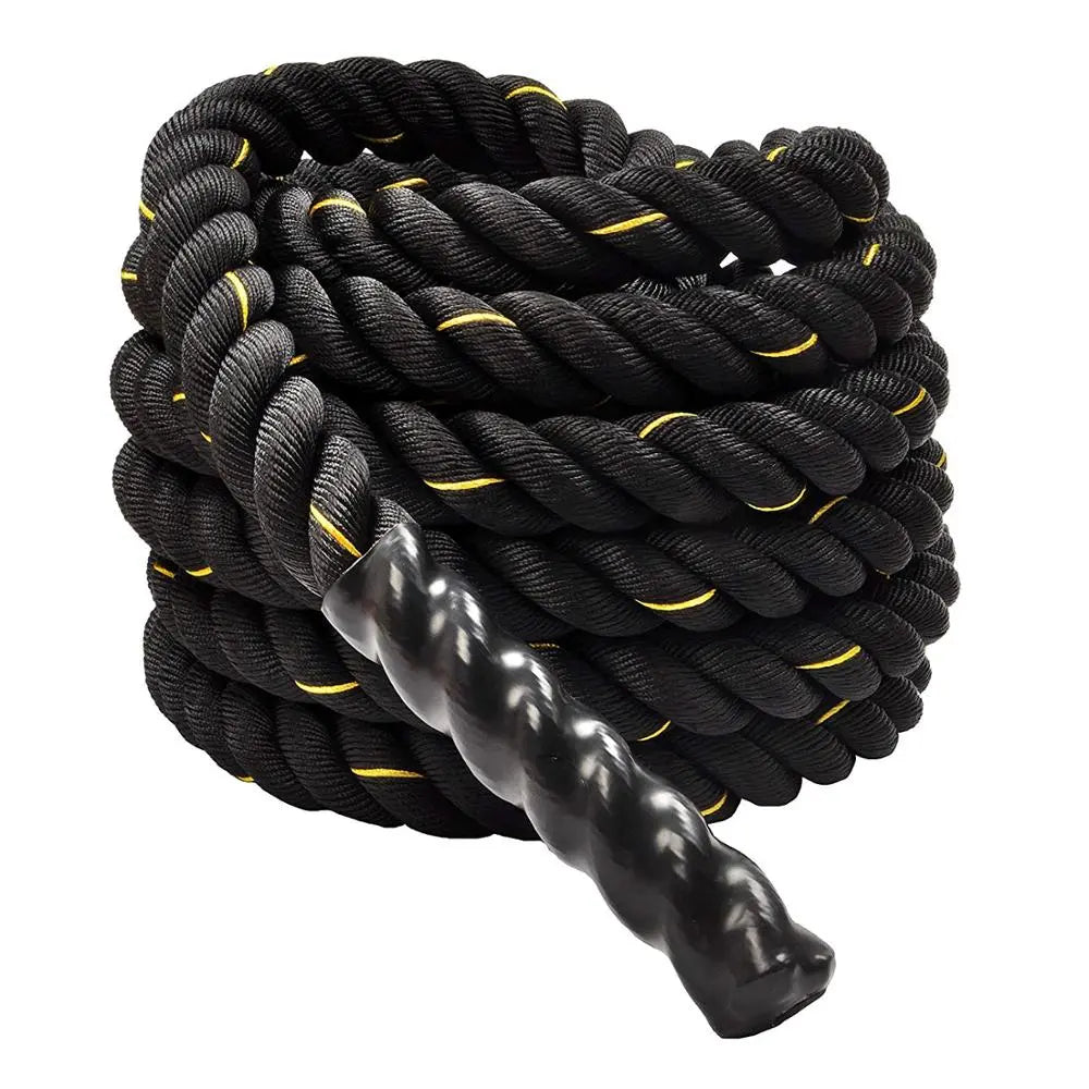 25mm Fitness Heavy Jump Rope Crossfit Weighted Battle Skipping Ropes Power Training Improve Strength Building Muscle 2.8m/3m - GLR SHOPPING