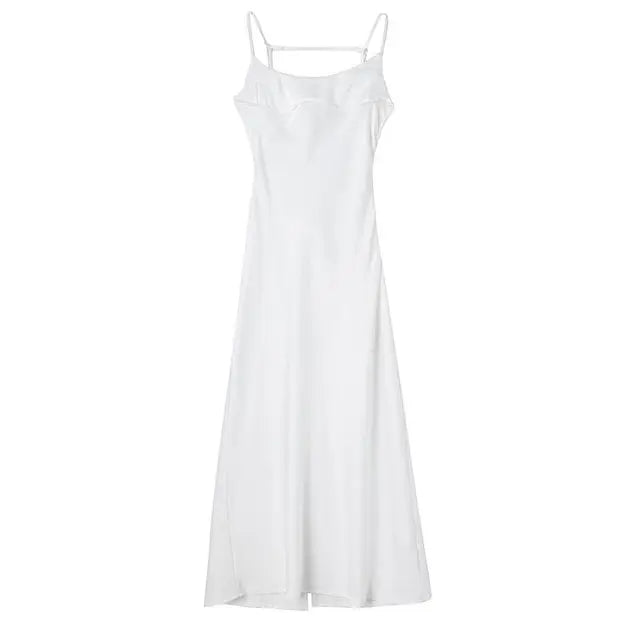 Satin Sleeveless Dress - GLR SHOPPING