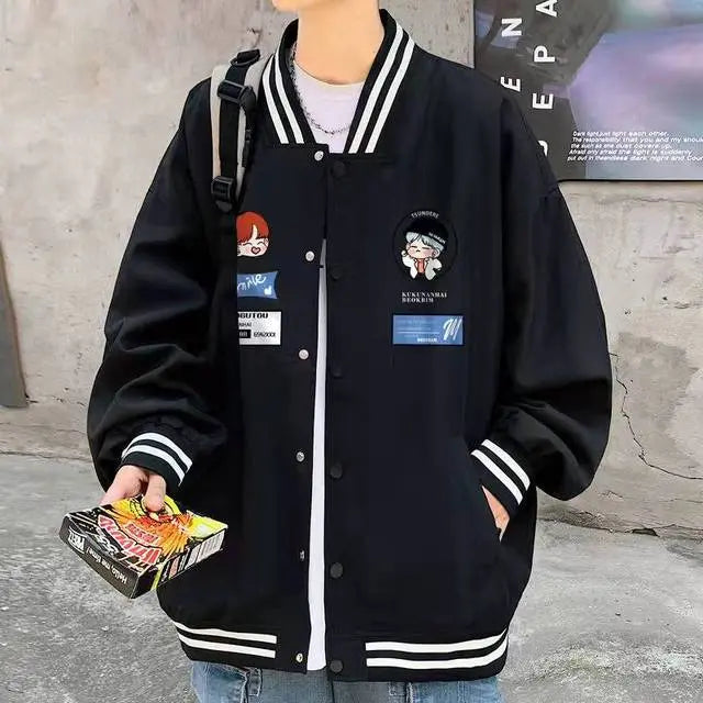 Quilted Embroidered Baseball Jacket - GLR SHOPPING