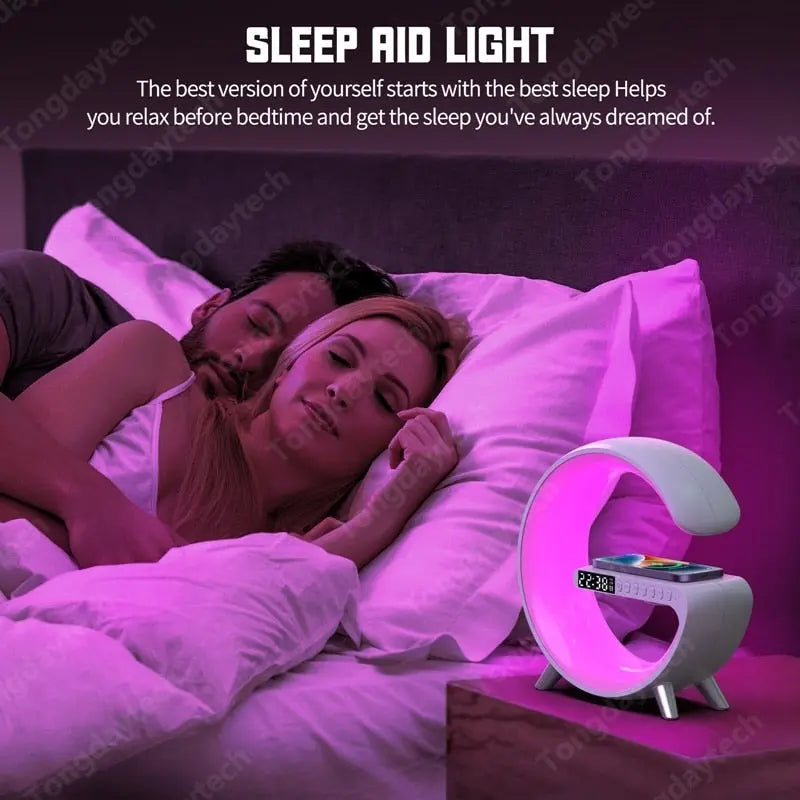 Multifunctional Wireless Charger Alarm Clock Speaker - GLR SHOPPING