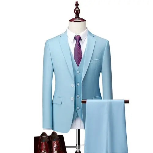 Pure Color Men's Business Suit - GLR SHOPPING