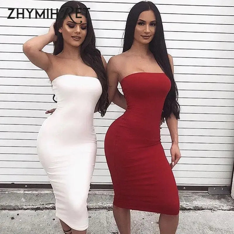 Strapless Long Elegant Dress - GLR SHOPPING
