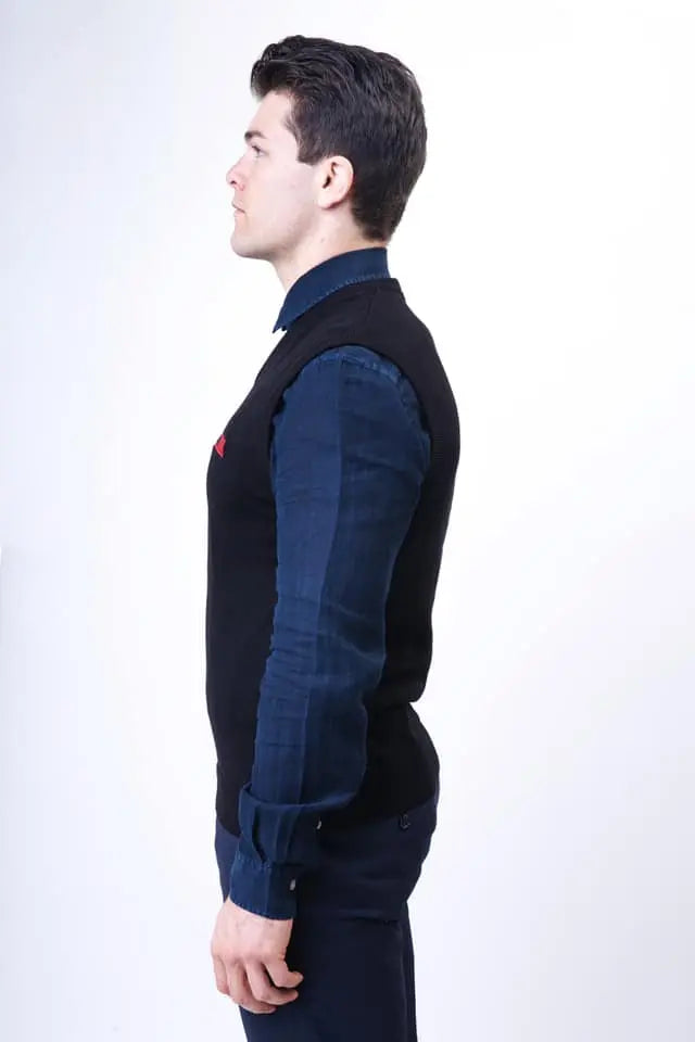 Wakerlook Sleeveless Black Sweater - GLR SHOPPING