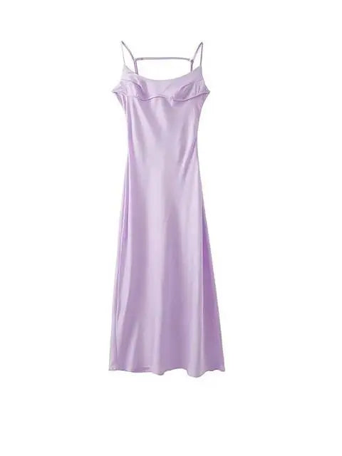 Satin Sleeveless Dress - GLR SHOPPING