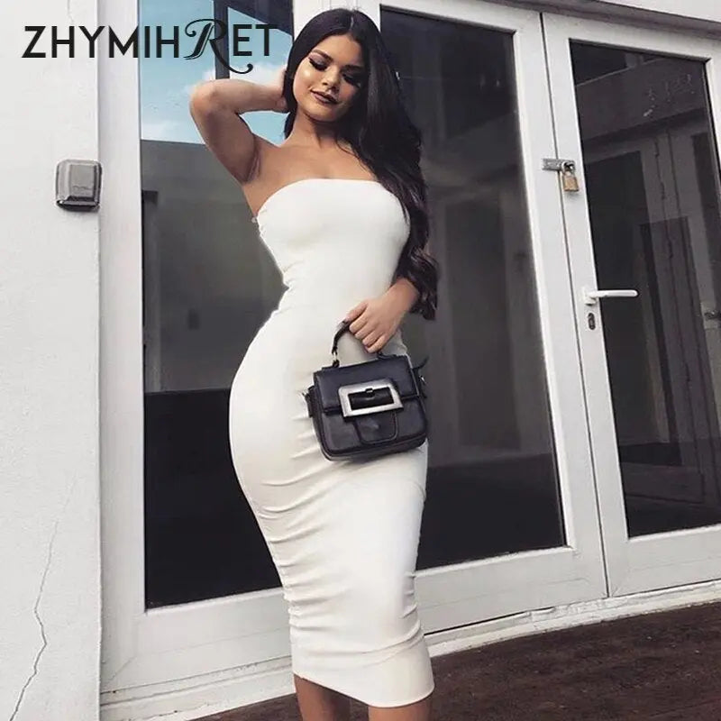 Strapless Long Elegant Dress - GLR SHOPPING