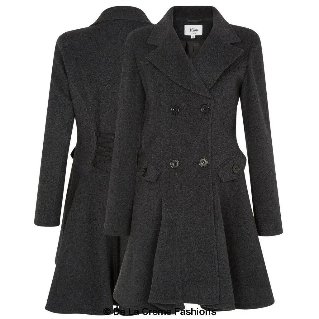 Wool Blend Double Breasted Skater Coat (1102) - GLR SHOPPING