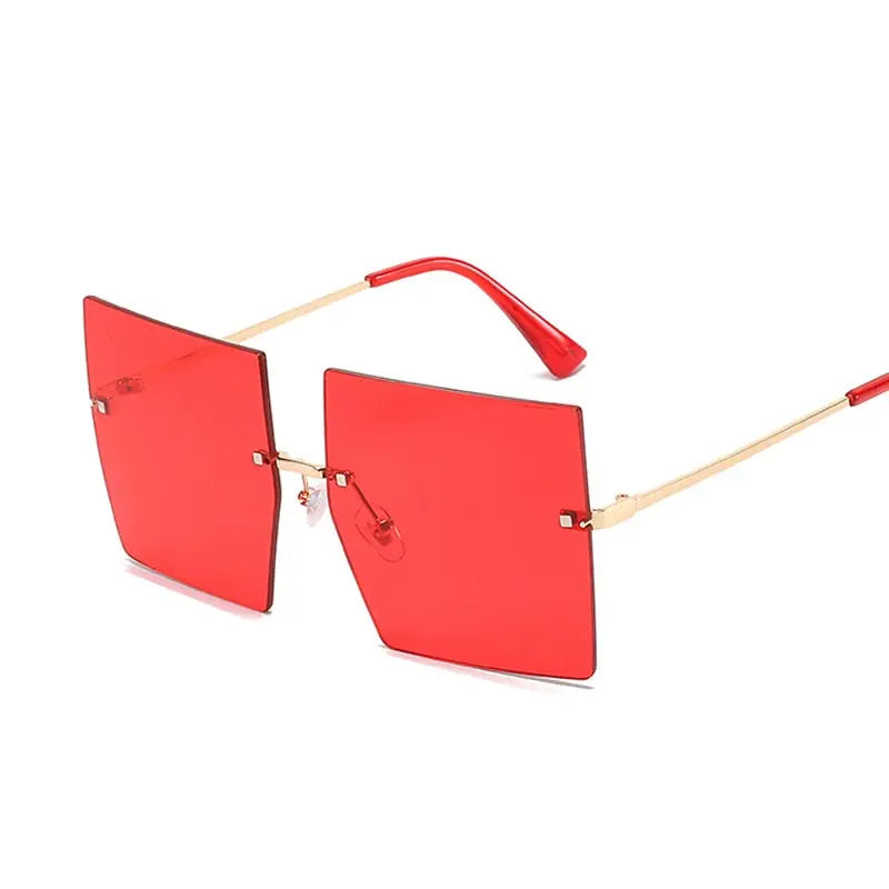 Oversized Rimless Square Sunglasses - GLR SHOPPING