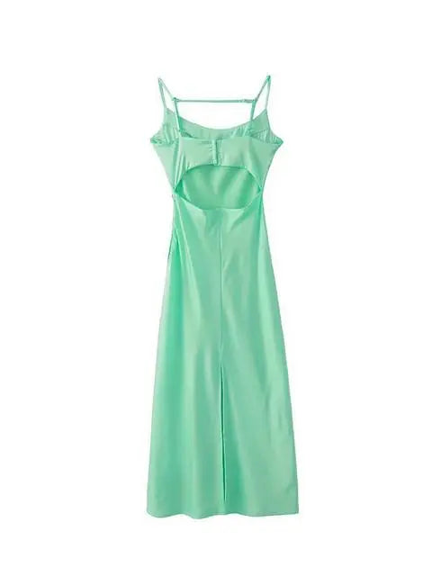 Satin Sleeveless Dress - GLR SHOPPING