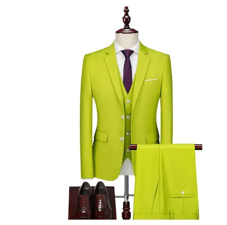 Pure Color Men's Business Suit - GLR SHOPPING