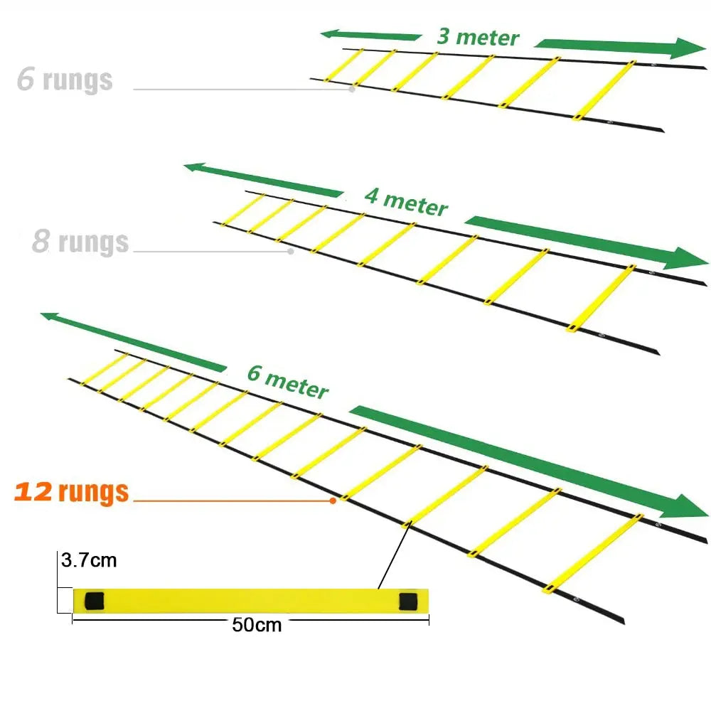 Outdoor Indoor Adjustable Agility Training Ladder for Fitness - GLR SHOPPING