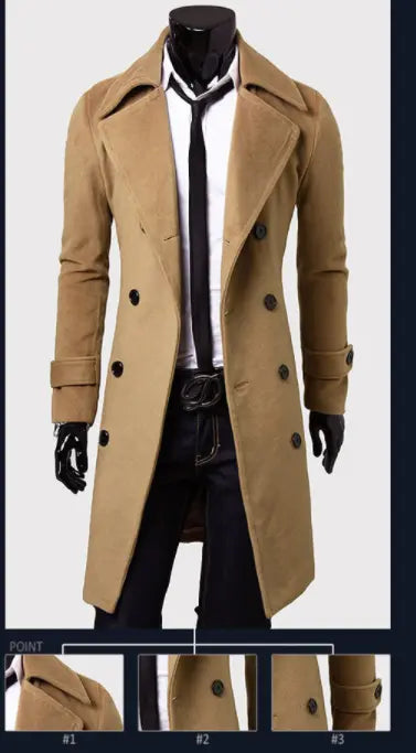 Men's Long Trench Coat - GLR SHOPPING