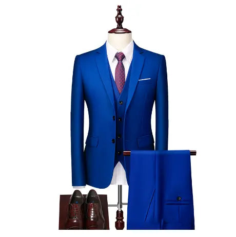 Pure Color Men's Business Suit - GLR SHOPPING