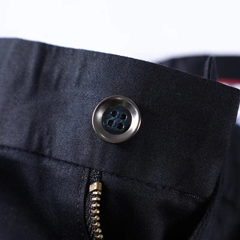 Ice Silk Slim Fit Business Elastic Trousers - GLR SHOPPING