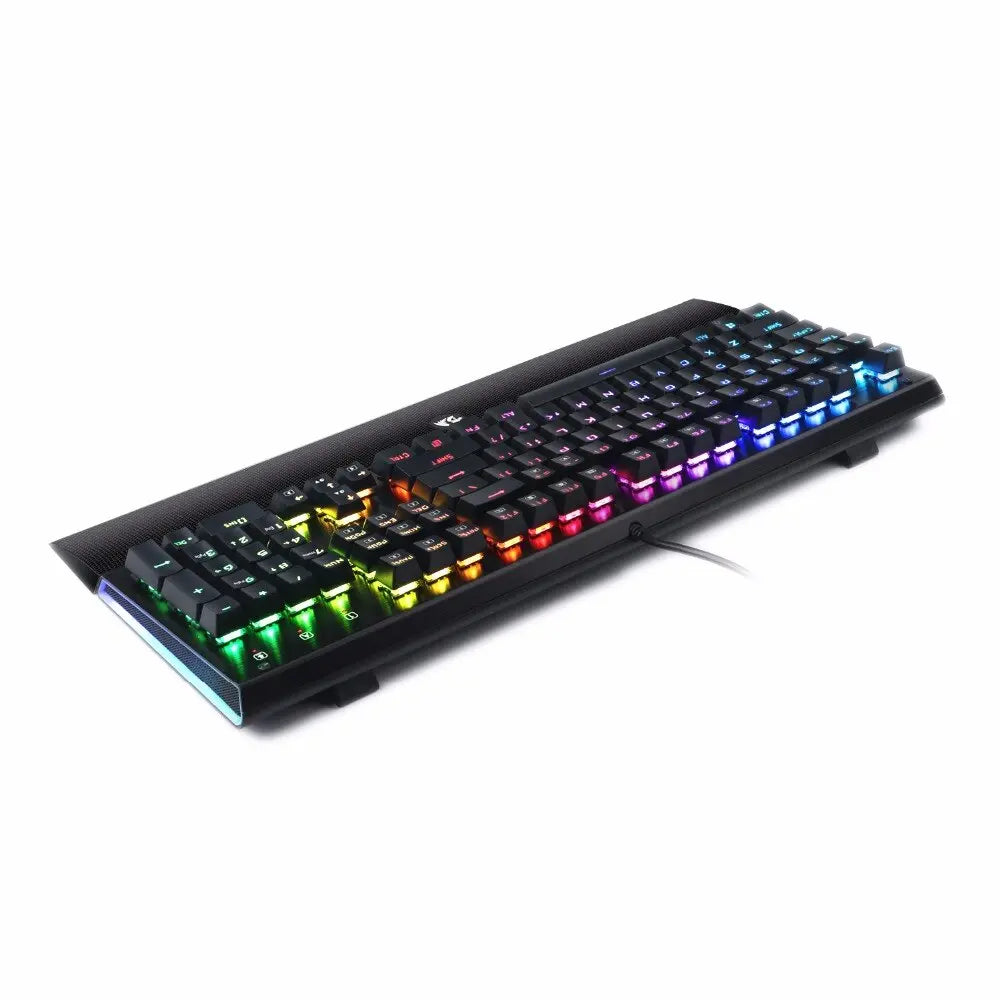 Redragon ARYAMAN K569RGB Backlit Game console keyboard 104-key mechanical keyboard with wrist rest blue switch - GLR SHOPPING