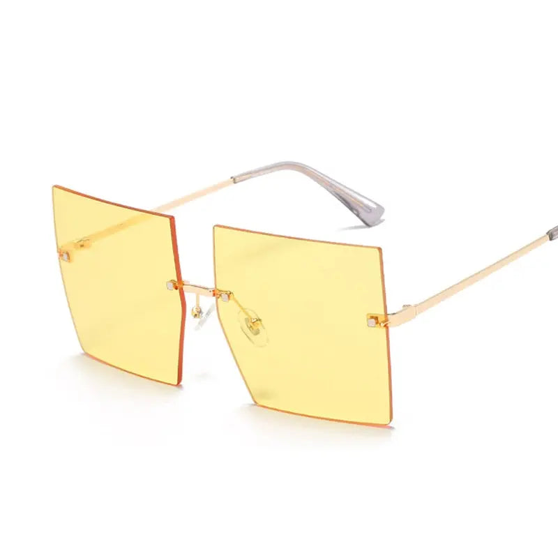 Oversized Rimless Square Sunglasses - GLR SHOPPING