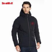 Men Winter Outdoor USB Infrared Heating Hooded Jacket - GLR SHOPPING