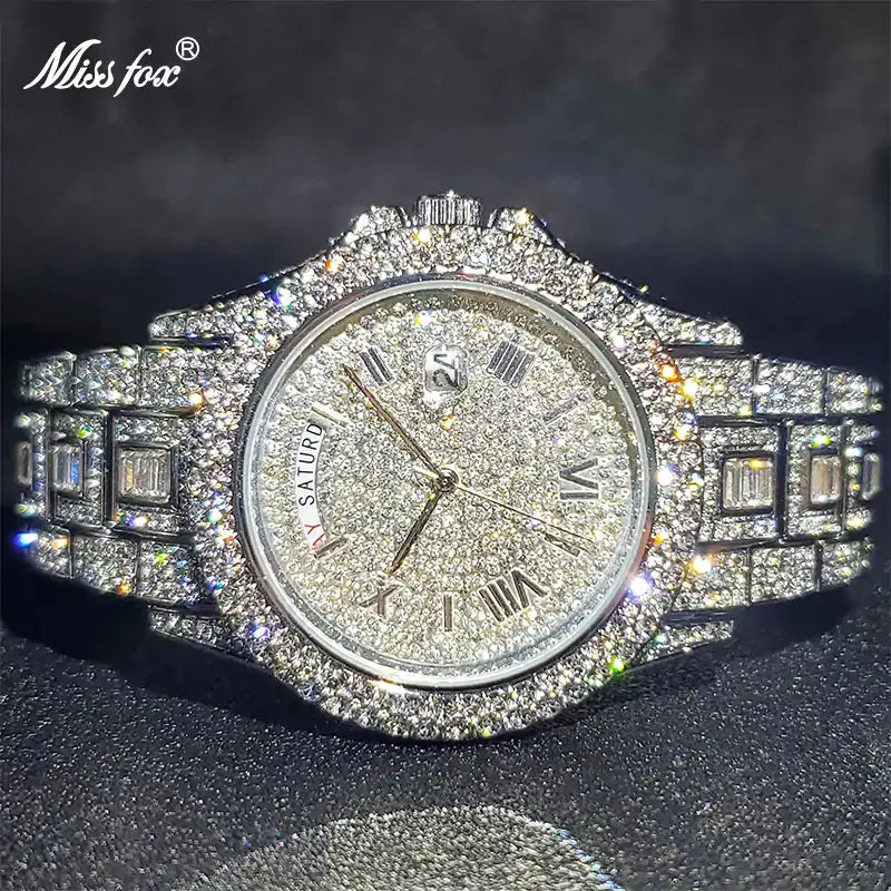 Masculino Diamond Quartz Watches - GLR SHOPPING