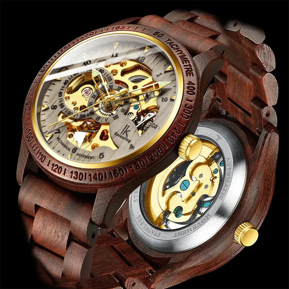 Classic Wooden Men's Mechanical Watch - GLR SHOPPING
