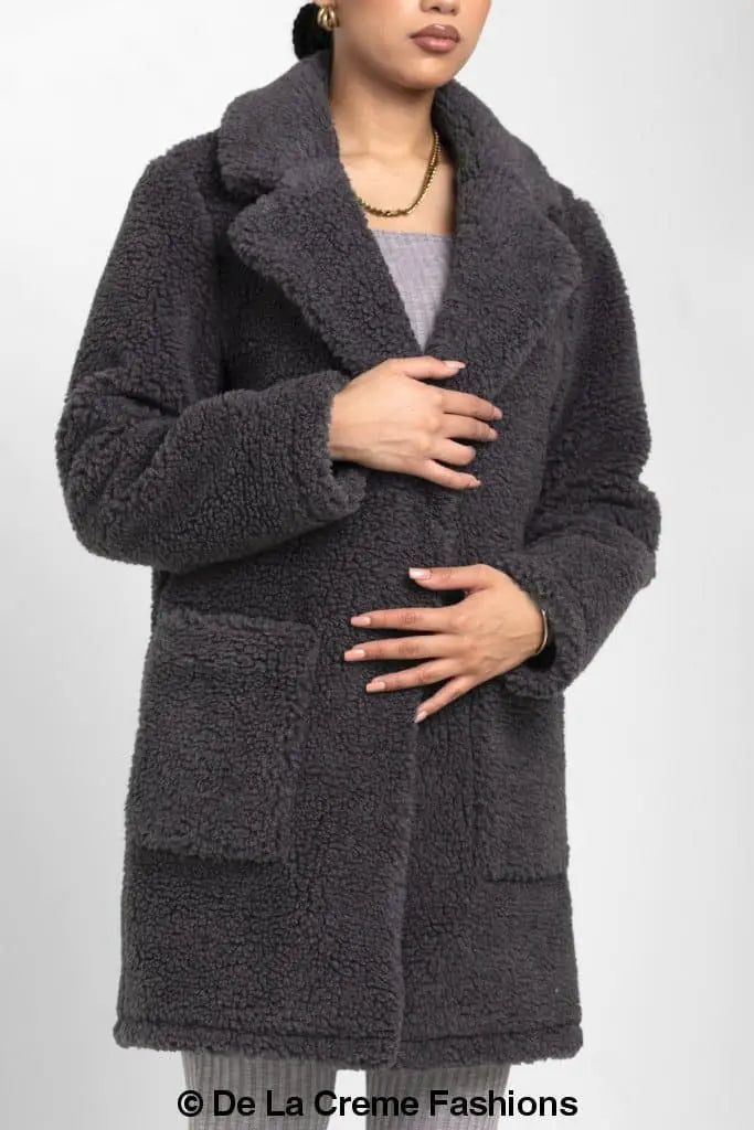 Jacqueline Oversized Teddy Coat - GLR SHOPPING