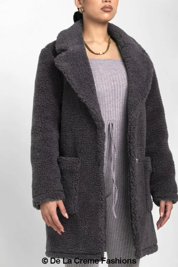 Jacqueline Oversized Teddy Coat - GLR SHOPPING