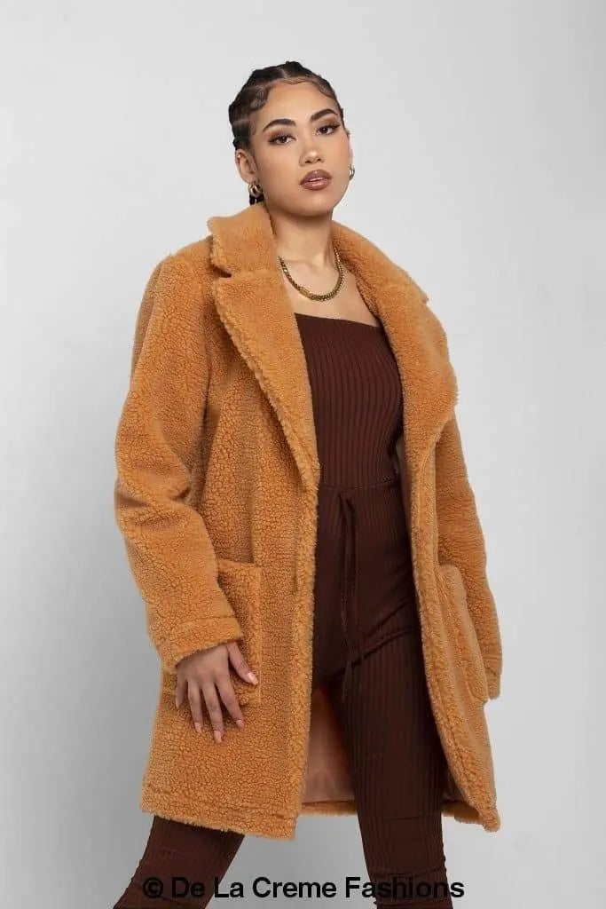 Jacqueline Oversized Teddy Coat - GLR SHOPPING