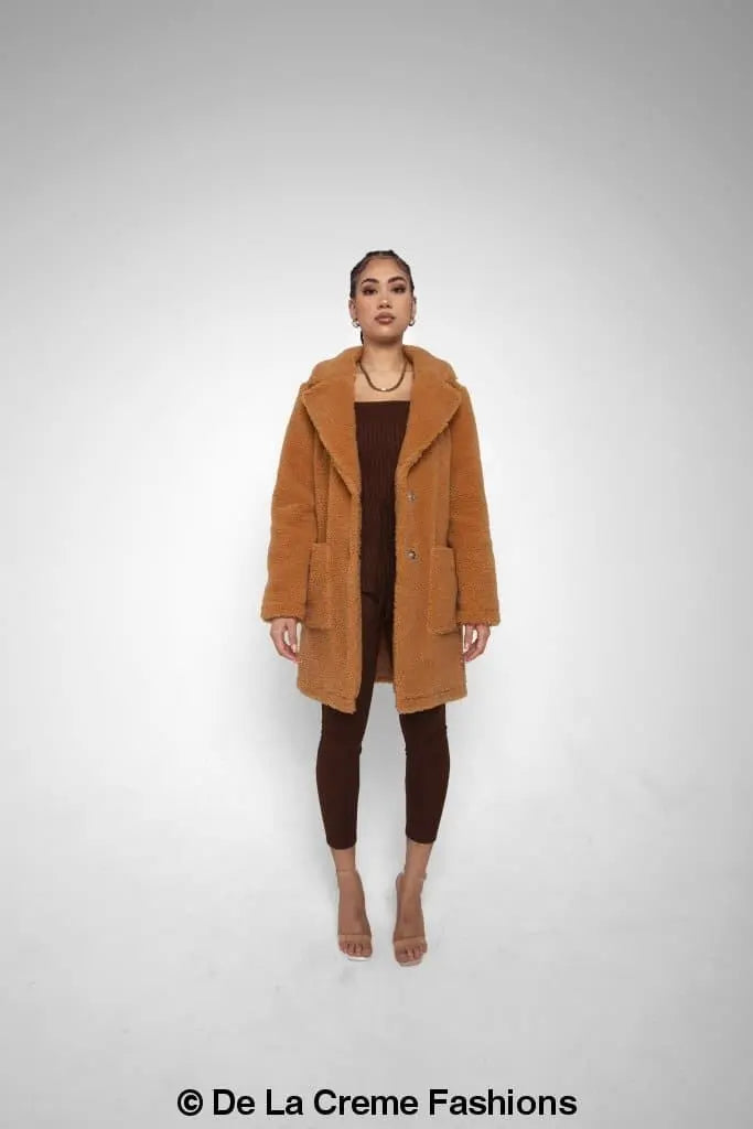 Jacqueline Oversized Teddy Coat - GLR SHOPPING