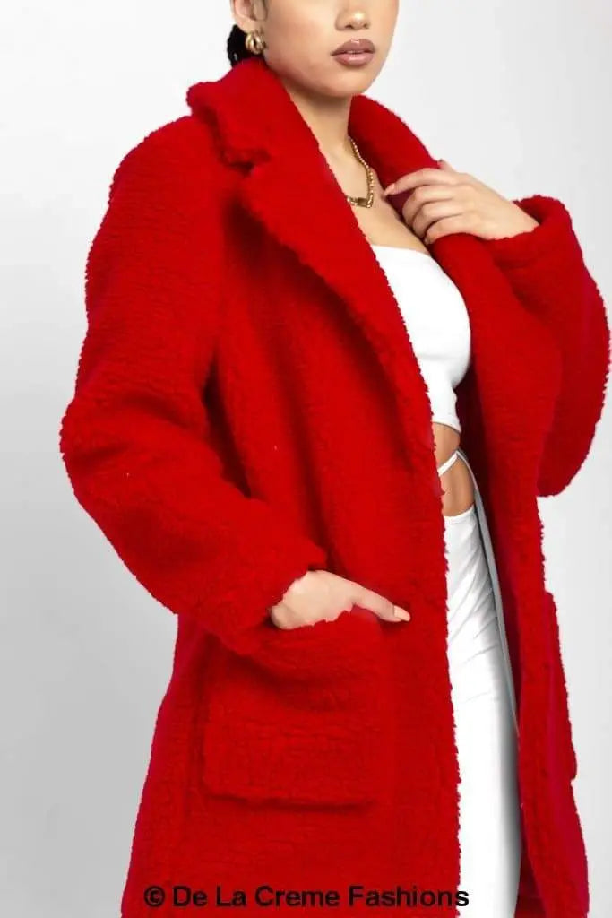 Jacqueline Oversized Teddy Coat - GLR SHOPPING