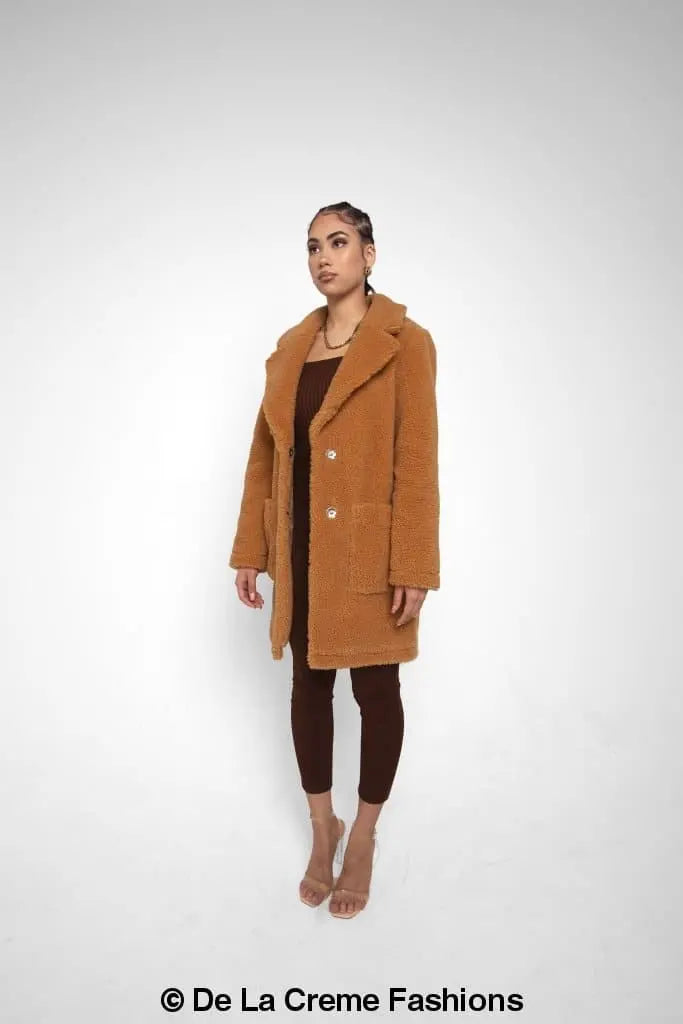 Jacqueline Oversized Teddy Coat - GLR SHOPPING