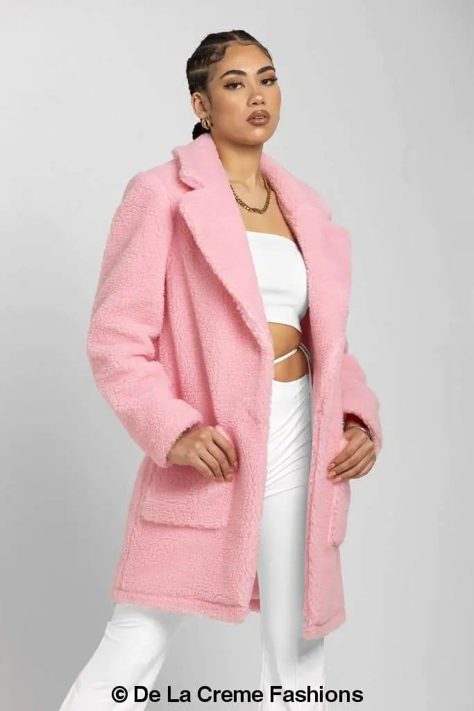 Jacqueline Oversized Teddy Coat - GLR SHOPPING
