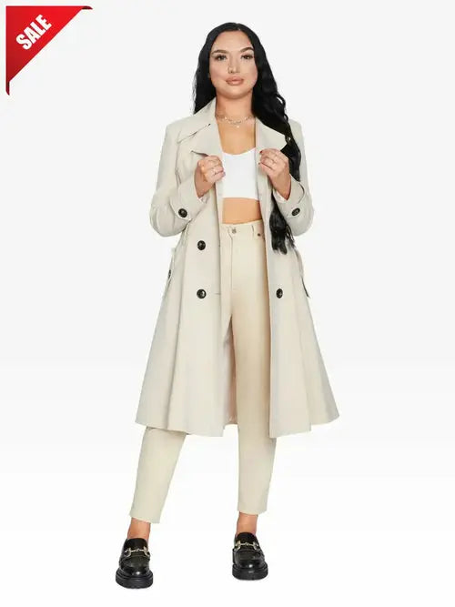 Spring/Summer Double Breasted Trench Mac Coat (1201-SP) - GLR SHOPPING