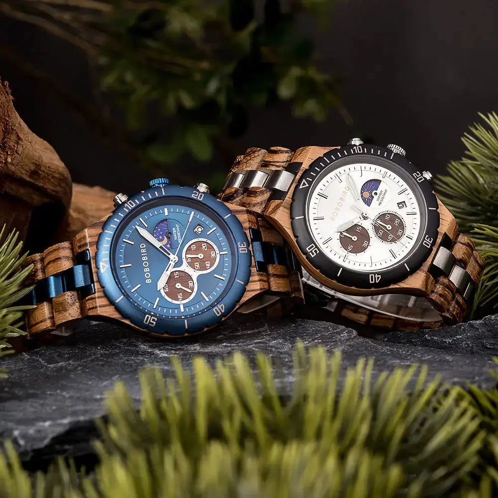 Luxury Wooden Chronograph Watch for Men - GLR SHOPPING