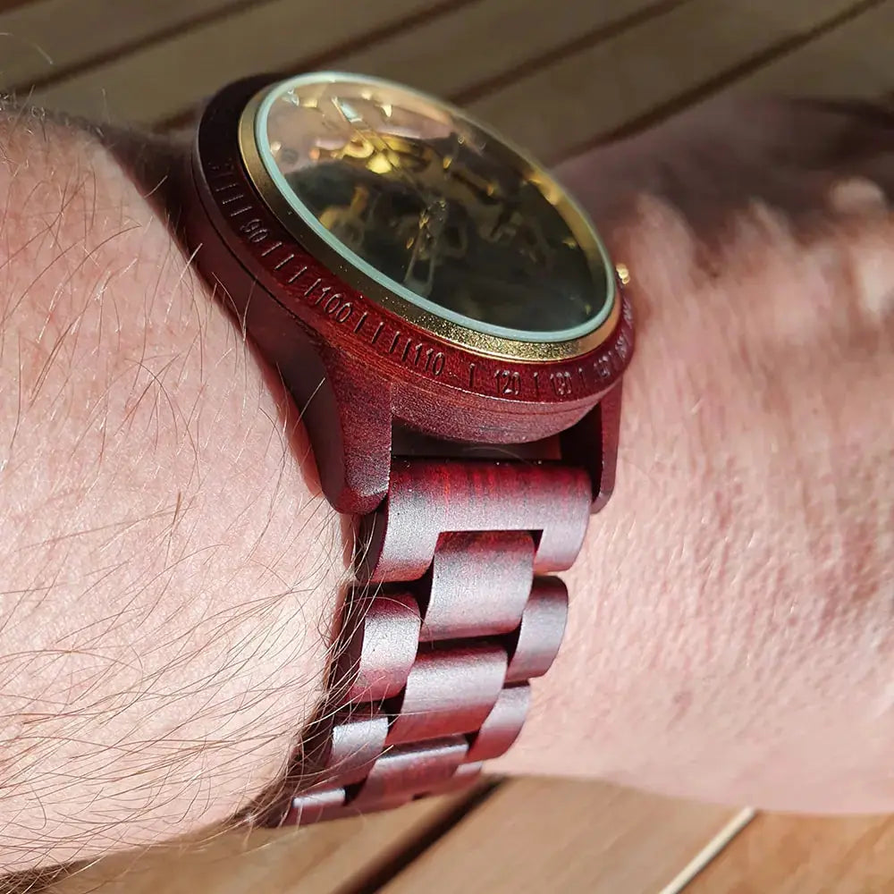 Classic Wooden Men's Mechanical Watch - GLR SHOPPING