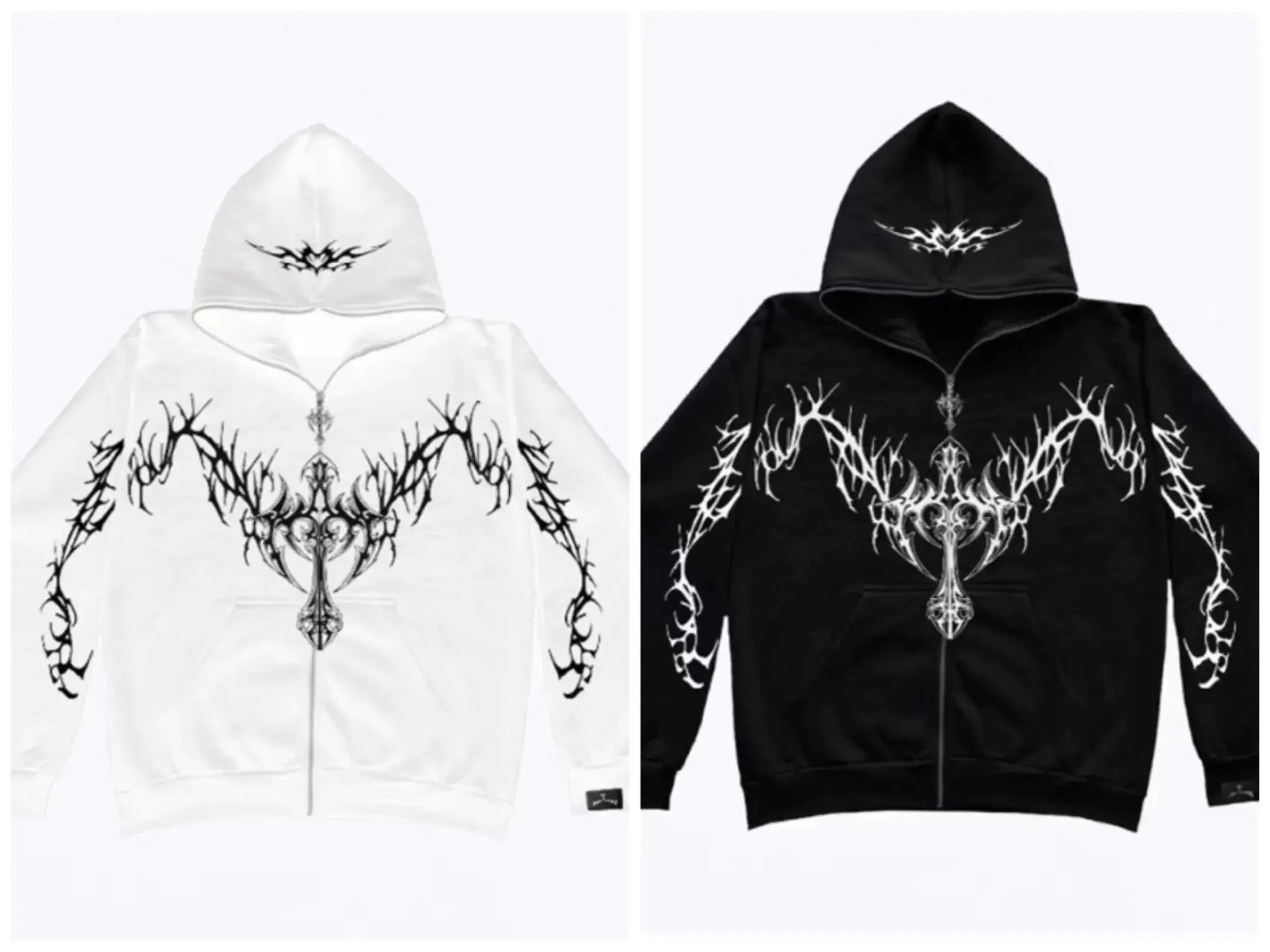 Gothic Clothing Trend Zipper Hoodies - GLR SHOPPING