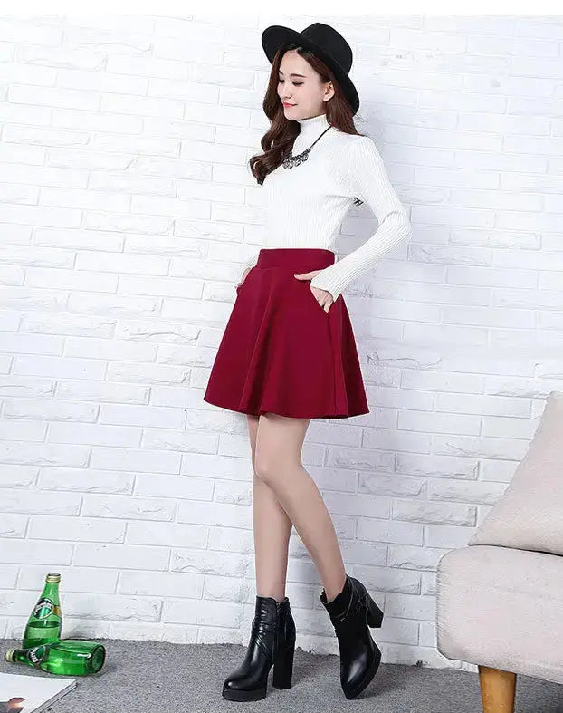 Elegant Skirt with Pockets GLR SHOPPING