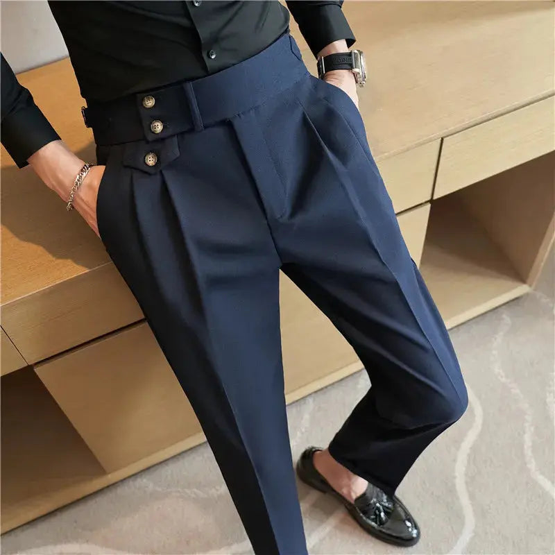 Men Spring Autumn High-Quality Business Suit Trousers GLR SHOPPING