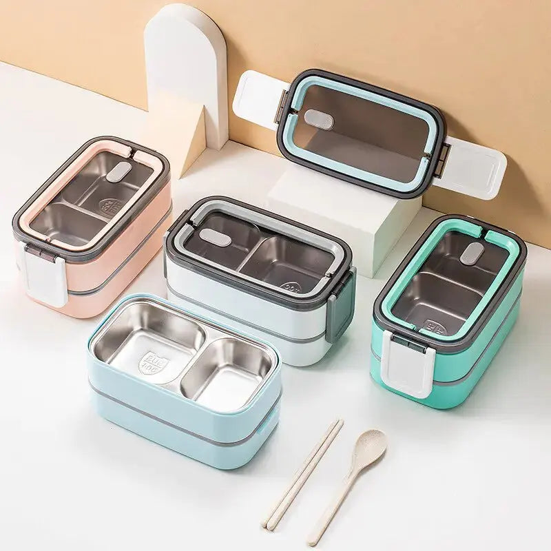 2 Layer Stainless Steel Bento Box GLR SHOPPING