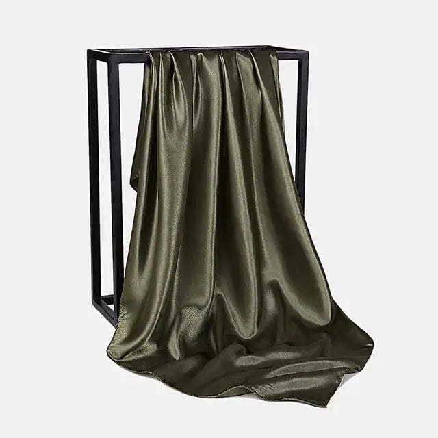 Solid Color Silk Neckerchief Scarf GLR SHOPPING