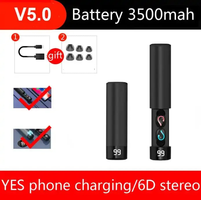 TWS 5.0 Bluetooth headphones GLR SHOPPING