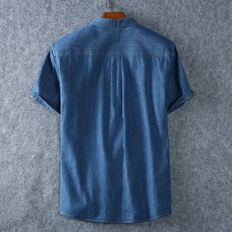 Plus Size Denim Shirt Men GLR SHOPPING