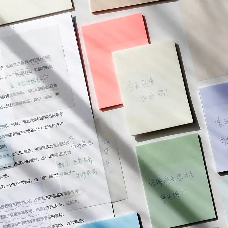 Transparent Waterproof Sticky Notepads GLR SHOPPING